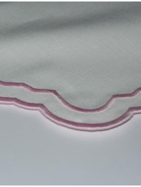 Cotton and Linen Placemat Machine-Embroidered with Exceptional Detailing: Glamour and Elegance for Dining