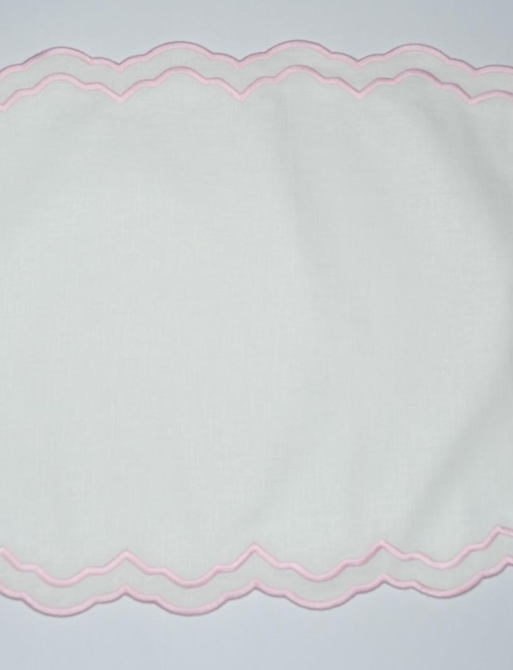 Cotton and Linen Placemat Machine-Embroidered with Exceptional Detailing: Glamour and Elegance for Dining