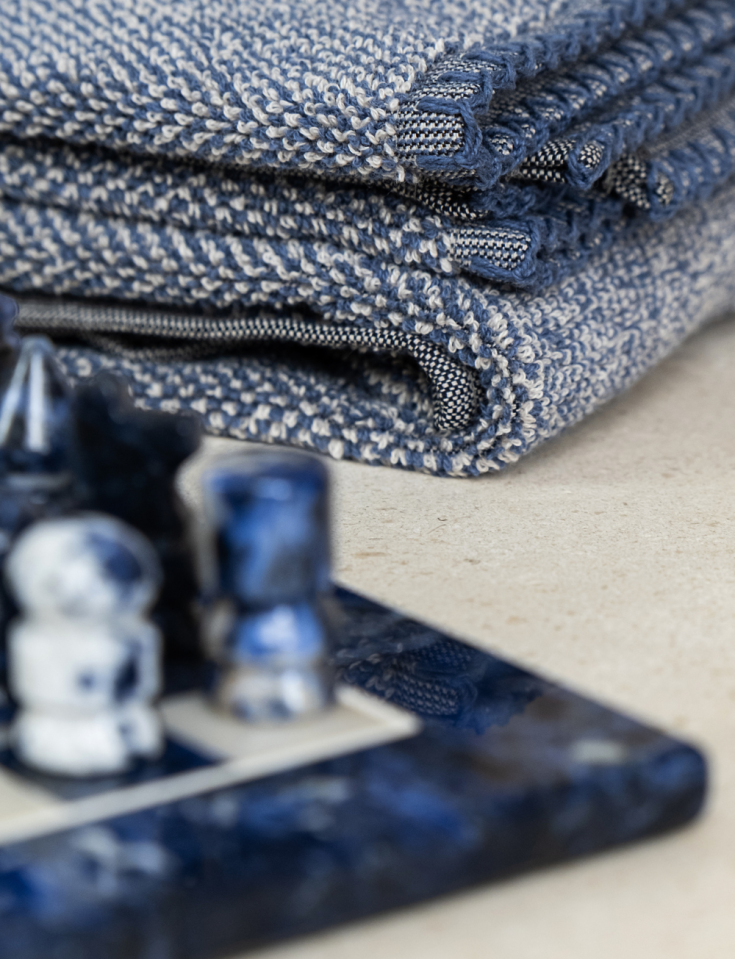 TOWER OF LONDON bath towels (blue)