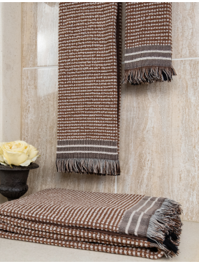 SIEUR DE CARTIERS bath towels set (brown)