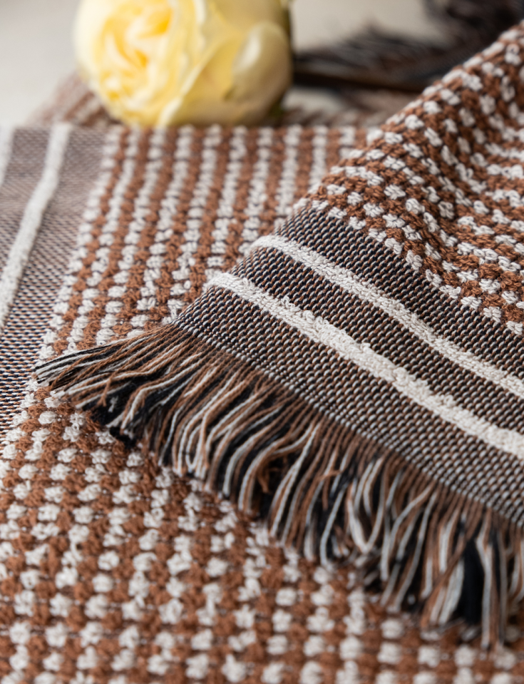 SIEUR DE CARTIERS bath towels set (brown)